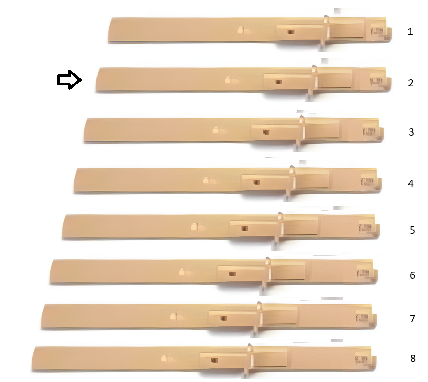 extension tips, pair, metal, gold size 2