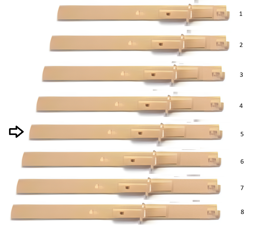 extension tips, pair, metal, gold size 5