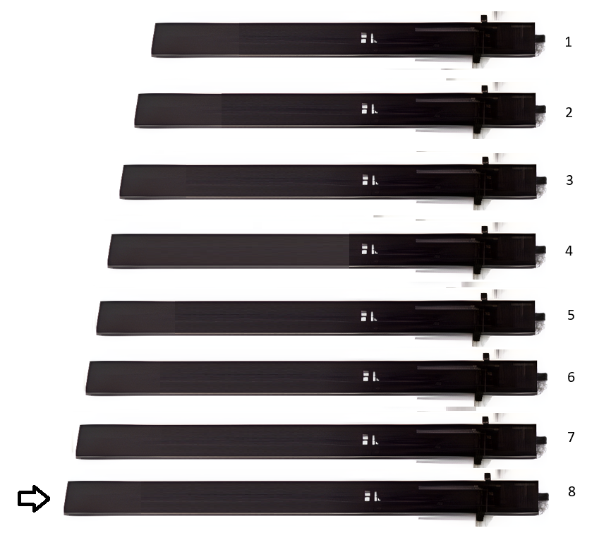 extension tips, pair, metal, black size 8